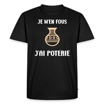 Poterie - T-shirt Premium bio Homme - noir - Devant - Nico (187cm)