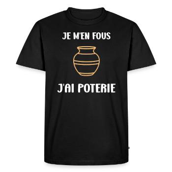 Poterie - T-shirt Premium bio Homme - noir - Devant - Nico (187cm)