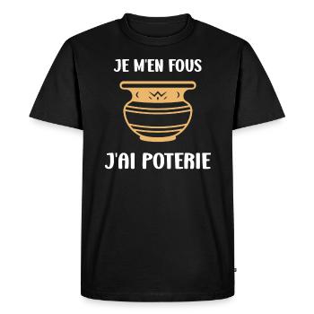 Poterie - T-shirt Premium bio Homme - noir - Devant - Nico (187cm)