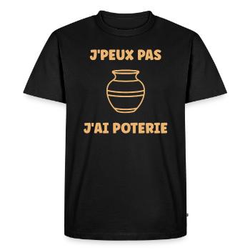 Poterie - T-shirt Premium bio Homme - noir - Devant - Nico (187cm)