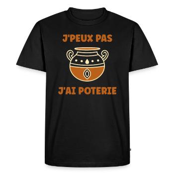 Poterie - T-shirt Premium bio Homme - noir - Devant - Nico (187cm)