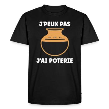 Poterie - T-shirt Premium bio Homme - noir - Devant - Nico (187cm)