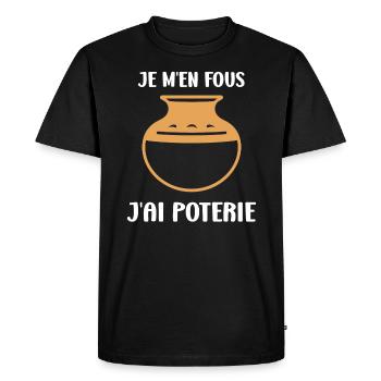 Poterie - T-shirt Premium bio Homme - noir - Devant - Nico (187cm)