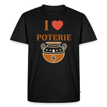 Poterie - T-shirt Premium bio Homme - noir - Devant - Nico (187cm)