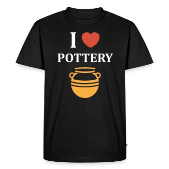 Poterie - T-shirt Premium bio Homme - noir - Devant - Nico (187cm)