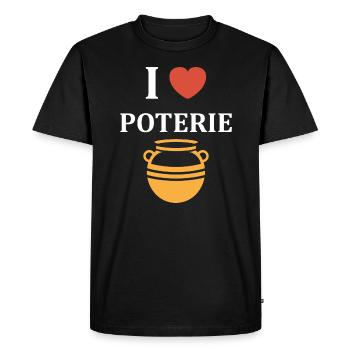 Poterie - T-shirt Premium bio Homme - noir - Devant - Nico (187cm)