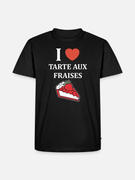 Tarte aux fraises - T-shirt Premium bio Homme - noir