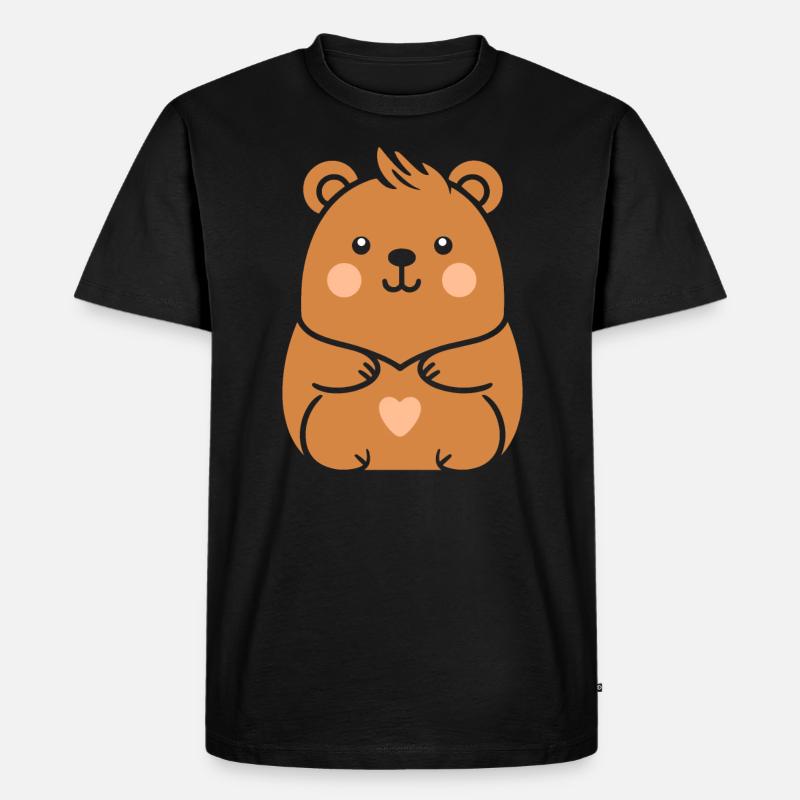 Capybara - Männer Premium Bio T-Shirt - Schwarz