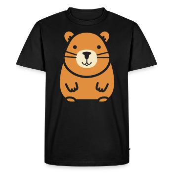Capybara - T-shirt Premium bio Homme - noir - Devant - Nico (187cm)