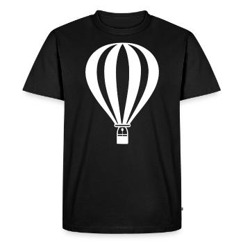 Montgolfière - T-shirt Premium bio Homme - noir - Devant - Nico (187cm)