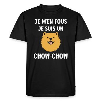 Chien chow chow - T-shirt Premium bio Homme - noir - Devant - Nico (187cm)