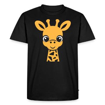 Tete de Girafe - T-shirt Premium bio Homme - noir - Devant - Nico (187cm)