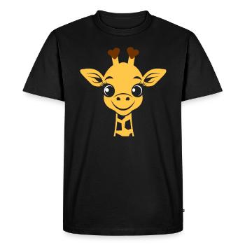 Tete de Girafe - T-shirt Premium bio Homme - noir - Devant - Nico (187cm)