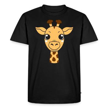Tete de Girafe - T-shirt Premium bio Homme - noir - Devant - Nico (187cm)