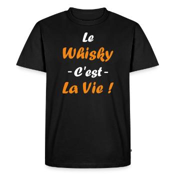 Whisky - T-shirt Premium bio Homme - noir - Devant - Nico (187cm)