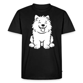 Chien Samoyède - T-shirt Premium bio Homme - noir - Devant - Nico (187cm)