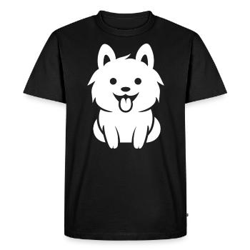 Chien Samoyède - T-shirt Premium bio Homme - noir - Devant - Nico (187cm)