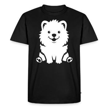 Samoyède - T-shirt Premium bio Homme - noir - Devant - Nico (187cm)