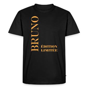 Super Bruno - T-shirt Premium bio Homme - noir - Devant - Nico (187cm)