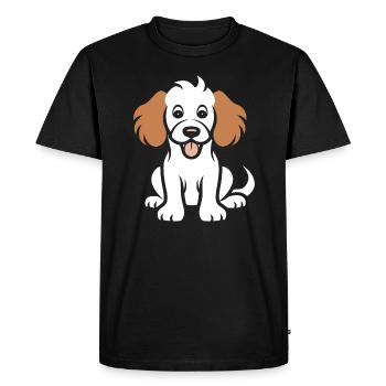 Cocker Spaniel Dog - Men's Premium Organic T-Shirt - black - Front - Nico (187cm)
