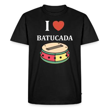 Humour tambour batucada - T-shirt Premium bio Homme - noir - Devant - Nico (187cm)