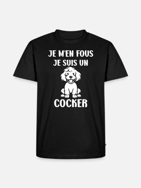 Chien cocker - T-shirt Premium bio Homme - noir