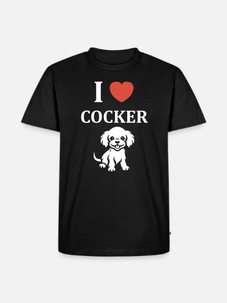 Chien cocker - T-shirt Premium bio Homme - noir