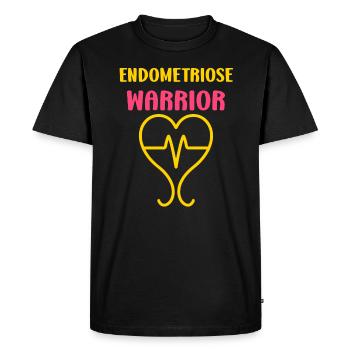 sensibilisation endométriose - T-shirt Premium bio Homme - noir - Devant - Nico (187cm)