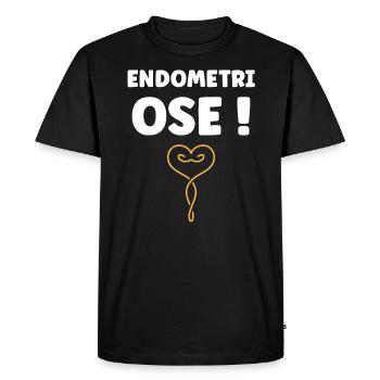 sensibilisation endométriose - T-shirt Premium bio Homme - noir - Devant - Nico (187cm)