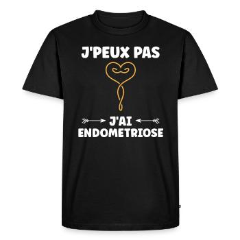 sensibilisation endométriose - T-shirt Premium bio Homme - noir - Devant - Nico (187cm)