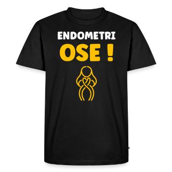 sensibilisation endométriose - T-shirt Premium bio Homme - noir - Devant - Nico (187cm)