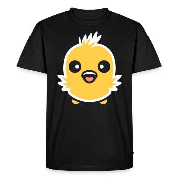 poussin - T-shirt Premium bio Homme - noir - Devant - Nico (187cm)