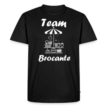 Vide grenier humour brocante - T-shirt Premium bio Homme - noir - Devant - Nico (187cm)