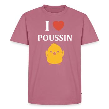 Humour bébé poussin - T-shirt Premium bio Homme - mauve - Devant - Nico (187cm)