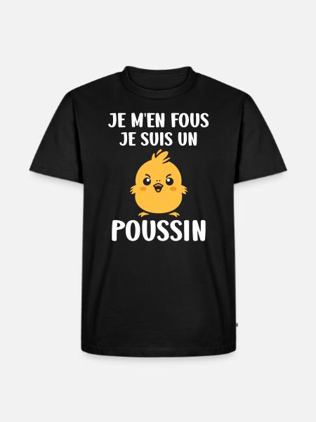 Humour petit poussin - T-shirt Premium bio Homme - noir
