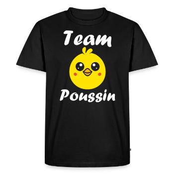 Humour petit poussin - T-shirt Premium bio Homme - noir - Devant - Nico (187cm)