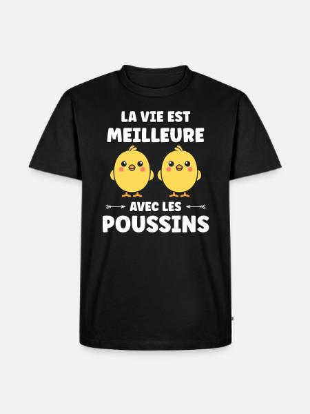 Humour bébé poussin - T-shirt Premium bio Homme - noir