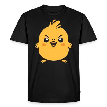 Petit poussin jaune - T-shirt Premium bio Homme - noir - Devant - Nico (187cm)