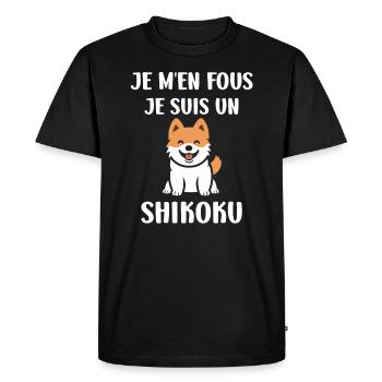 Shikoku - Men's Premium Organic T-Shirt - black - Front - Nico (187cm)