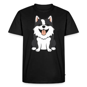 Shikoku - Men's Premium Organic T-Shirt - black - Front - Nico (187cm)