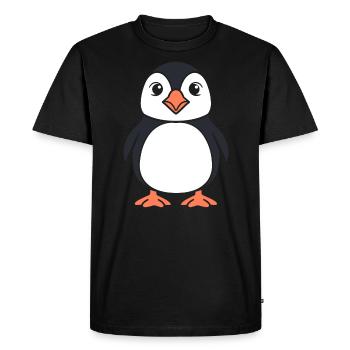 puffin - Men's Premium Organic T-Shirt - black - Front - Nico (187cm)