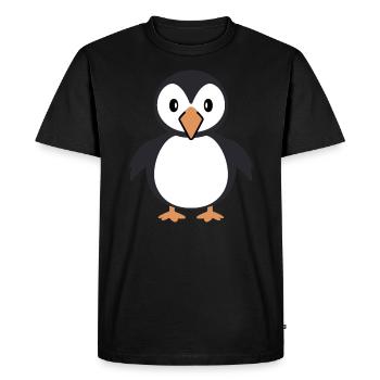 puffin - Men's Premium Organic T-Shirt - black - Front - Nico (187cm)
