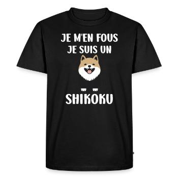 Shikoku - Men's Premium Organic T-Shirt - black - Front - Nico (187cm)