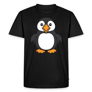 macareux - T-shirt Premium bio Homme - noir - Devant - Nico (187cm)