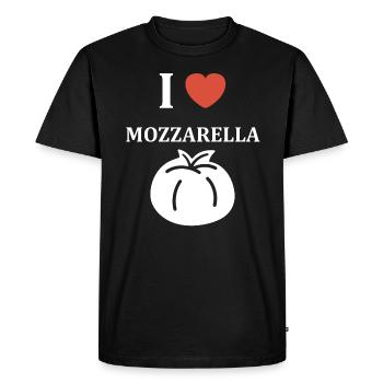 Humour mozzarella - T-shirt Premium bio Homme - noir - Devant - Nico (187cm)