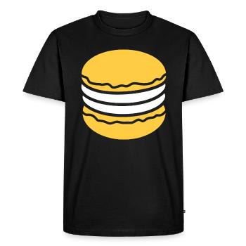 macaroon - Men's Premium Organic T-Shirt - black - Front - Nico (187cm)