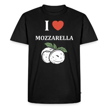 Humour mozzarella - T-shirt Premium bio Homme - noir - Devant - Nico (187cm)