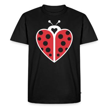 Citation Humour Petite coccinelle - T-shirt Premium bio Homme - noir - Devant - Nico (187cm)