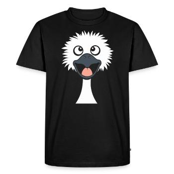 autruche - T-shirt Premium bio Homme - noir - Devant - Nico (187cm)
