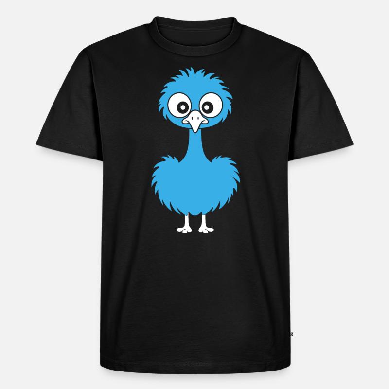 Strauß - Männer Premium Bio T-Shirt - Schwarz